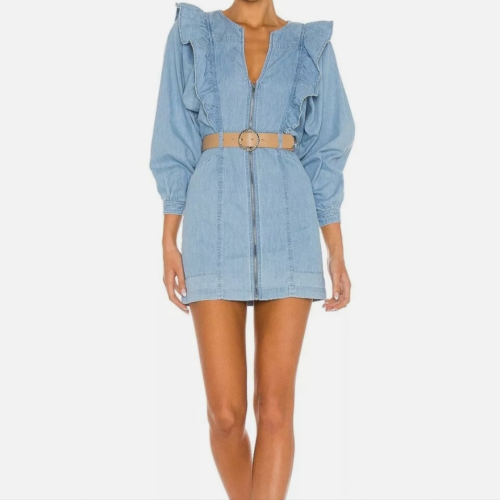 Free People Light Blue Mini Dress